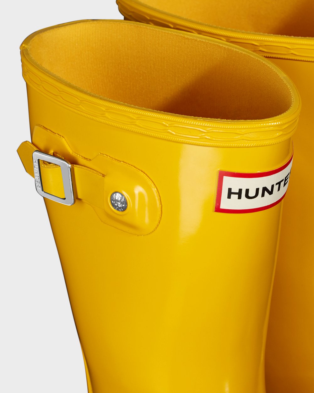 Kids Hunter Original Big Gloss | Rain Boots Yellow | NZ-43012-WSYO